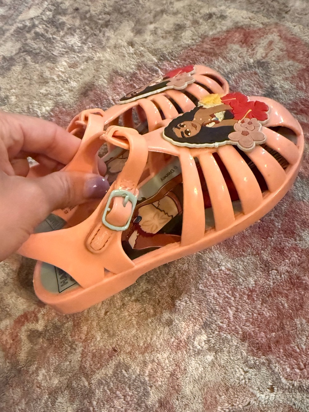Harper Canyon Disney Moana Jelly Sandals Orange Toddler 9